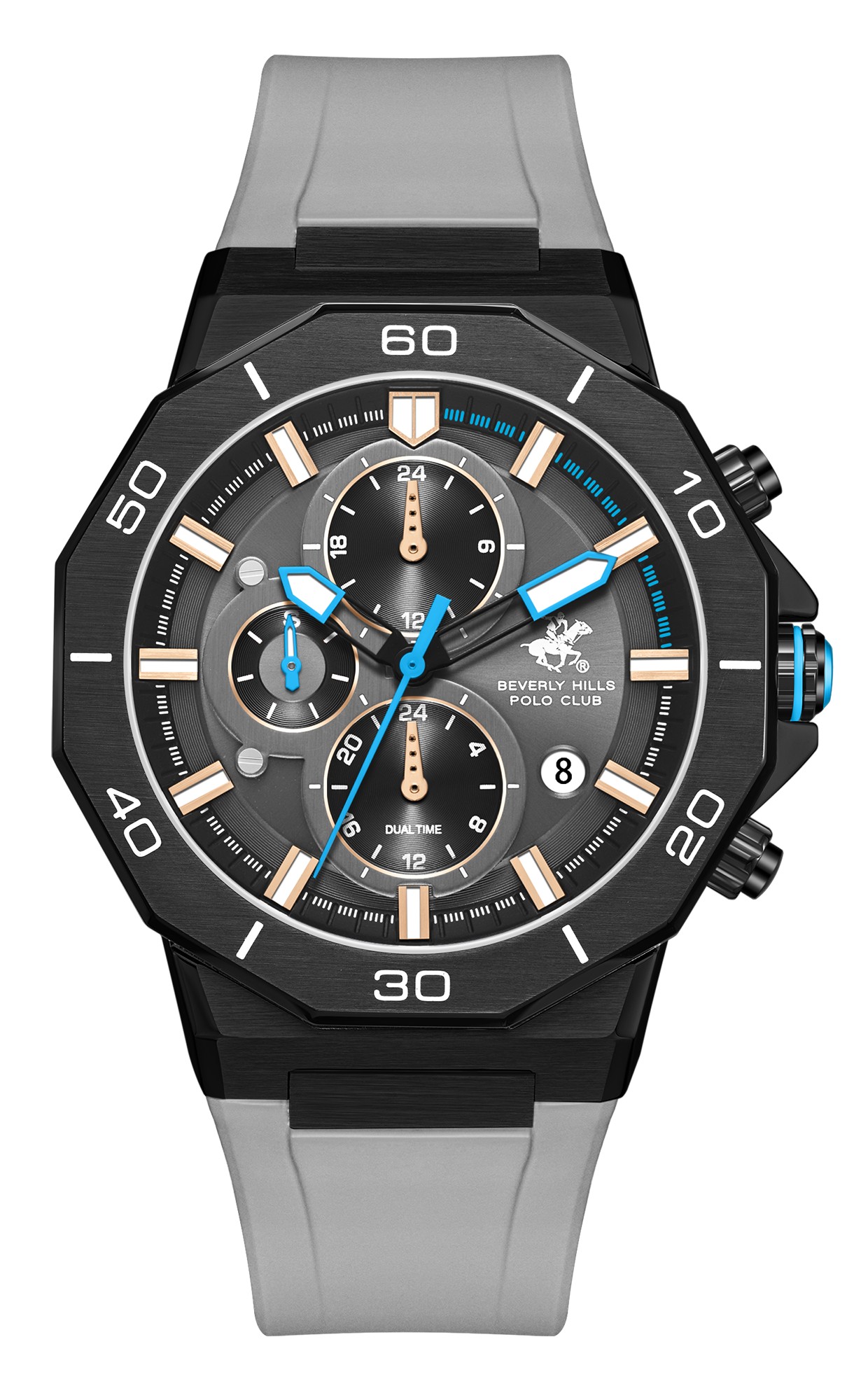 Мужские часы Beverly Hills Polo Club  BP3784X.066  часы, кварцевый механизм, сталь с покрытием, 44 мм