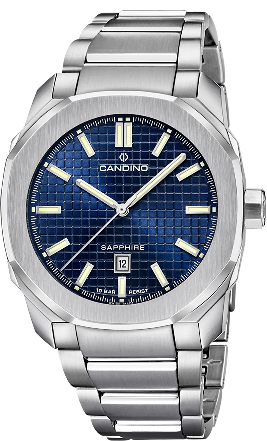 Мужские часы Candino Gents Sport C4754/2 Мужские швейцарские часы, кварцевый механизм, сталь, 42 мм