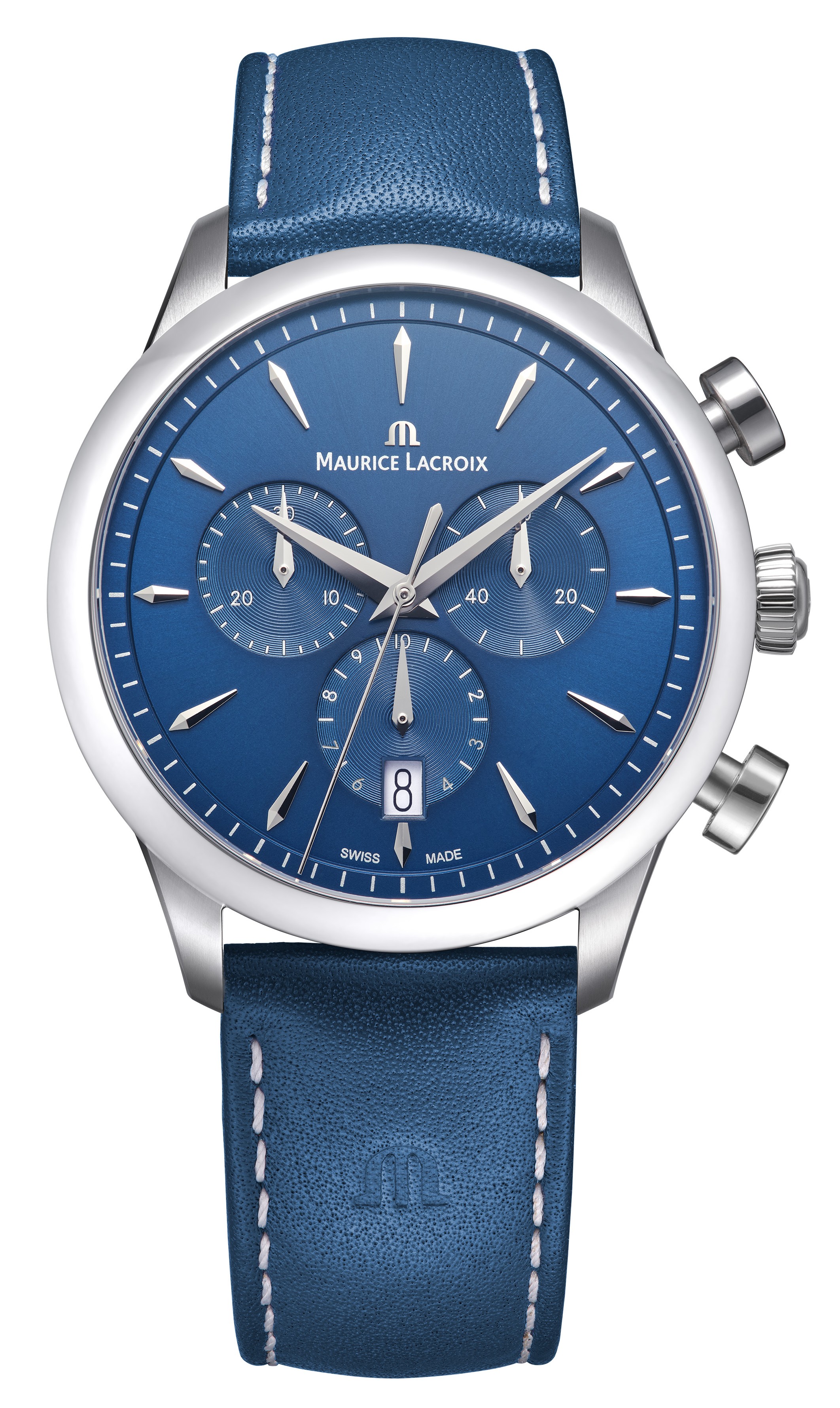 Мужские часы Maurice Lacroix 1975 Quartz 751038-SS001-430-4 Мужские швейцарские часы, кварцевый механизм, сталь, 39 мм
