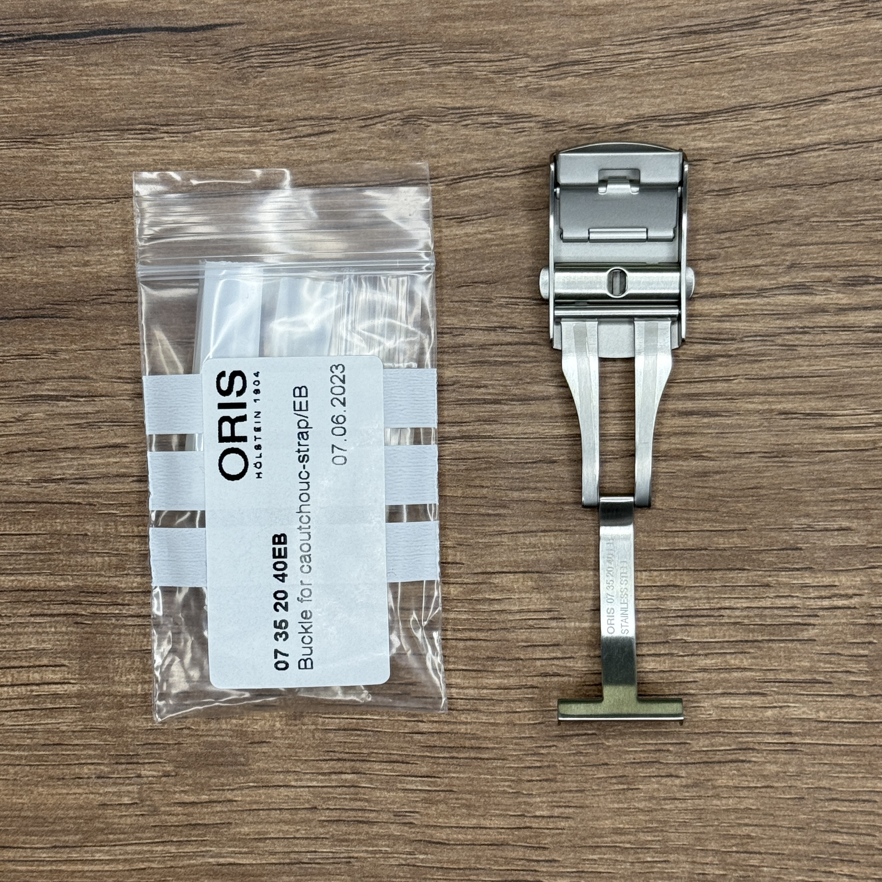 Клипса для каучукового ремешка ORIS, сталь, 20 мм 