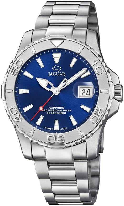 Унисекс часы Jaguar Couple Diver J969/2 Унисекс швейцарские часы, кварцевый механизм, сталь, 40 мм