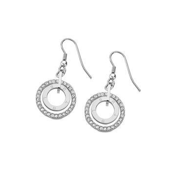Urban Woman Серьги(LS2090-4/1) Серьги Lotus, сталь 316L с цирконитами