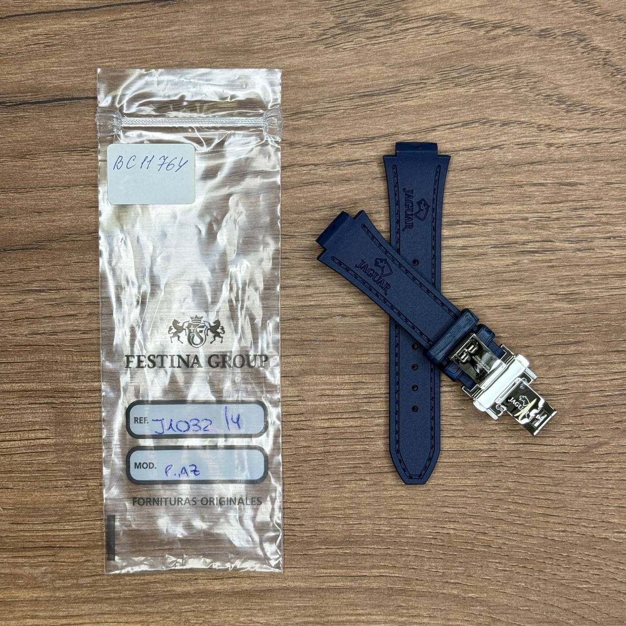 Ремешок для часов Jaguar из кожи теленка, синий, для J1032 