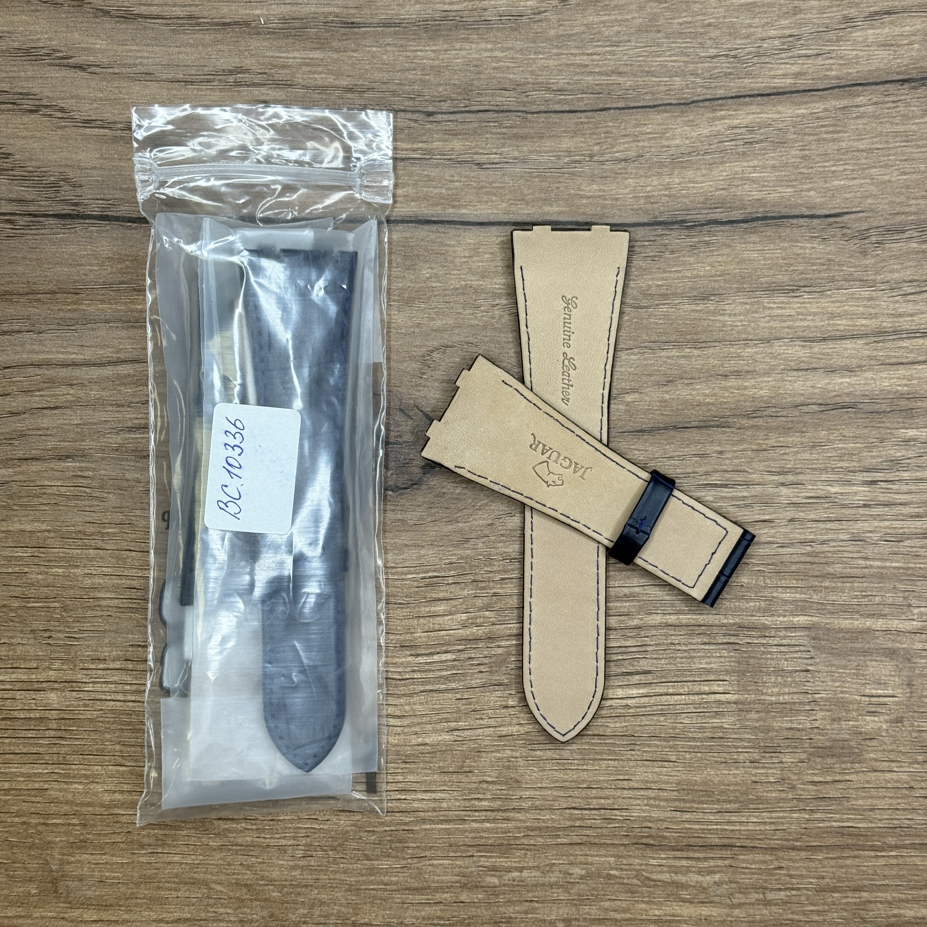 Ремешок для часов Jaguar из натуральной кожи, темно-синий, под клипсу, для J696 