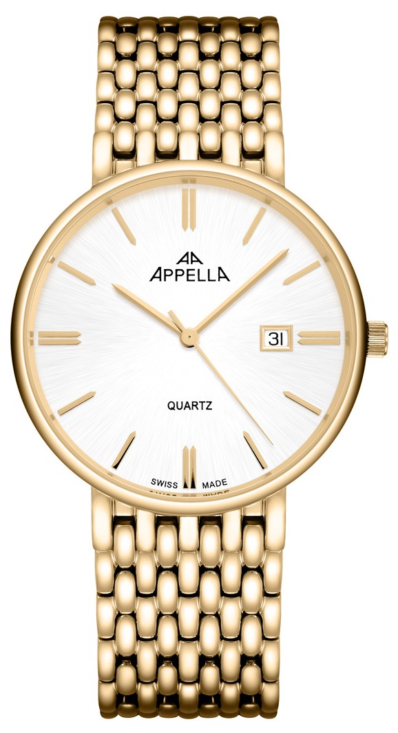 Мужские часы Appella Classic Pairs L12007.1113Q Мужские швейцарские часы, кварцевый механизм, сталь, 37,5 мм