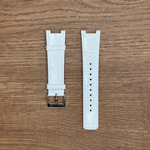 Ремешок для часов Cover из натуральной кожи, белый 