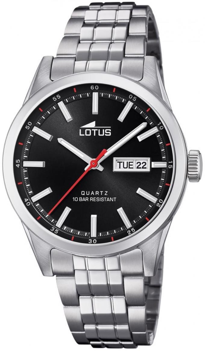 Мужские часы Lotus Classic SS Bracelet 18670/4 Мужские часы, кварцевый механизм, сталь, 42 мм