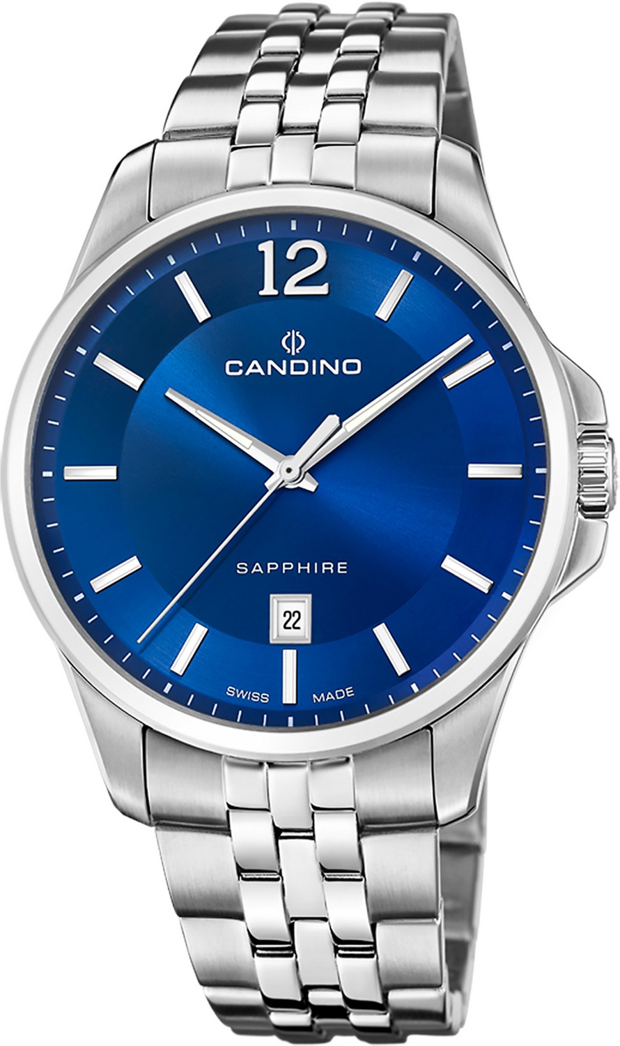 Мужские часы Candino Gents Classic C4762/2 Мужские швейцарские часы, кварцевый механизм, сталь, 42 мм