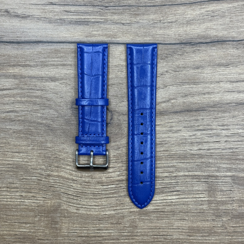 Ремешок для часов Swiss Alpine Military синего цвета из натуральной кожи 