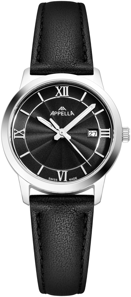 Женские часы Appella Classic Pairs L32005.5264Q Женские швейцарские часы, кварцевый механизм, сталь, 30 мм