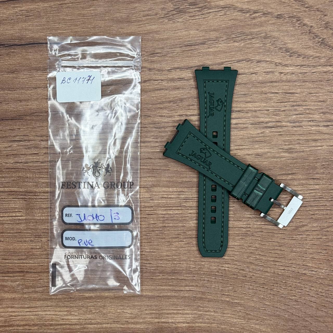 Ремешок для часов Jaguar из кожи теленка, зеленый, для J1040 