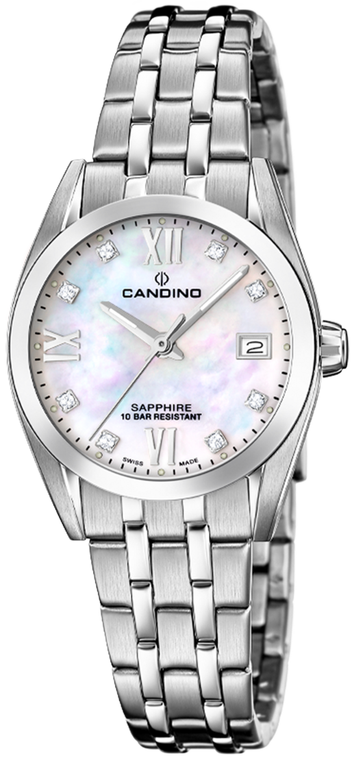 Женские часы Candino Couple Quartz Ladies C4703/D Женские швейцарские часы, кварцевый механизм, сталь, 28,5 мм