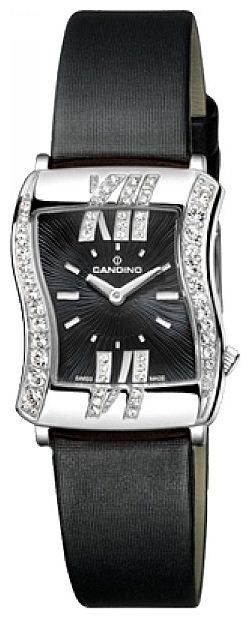 Ремешок для часов Candino сатиновый, черный, для оригинальных часов С4425/2, C4596/3, и т д. 