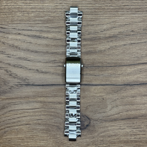 Браслет для часов ORIS из кожи теленка со стальной клипсой, темно-коричневый 