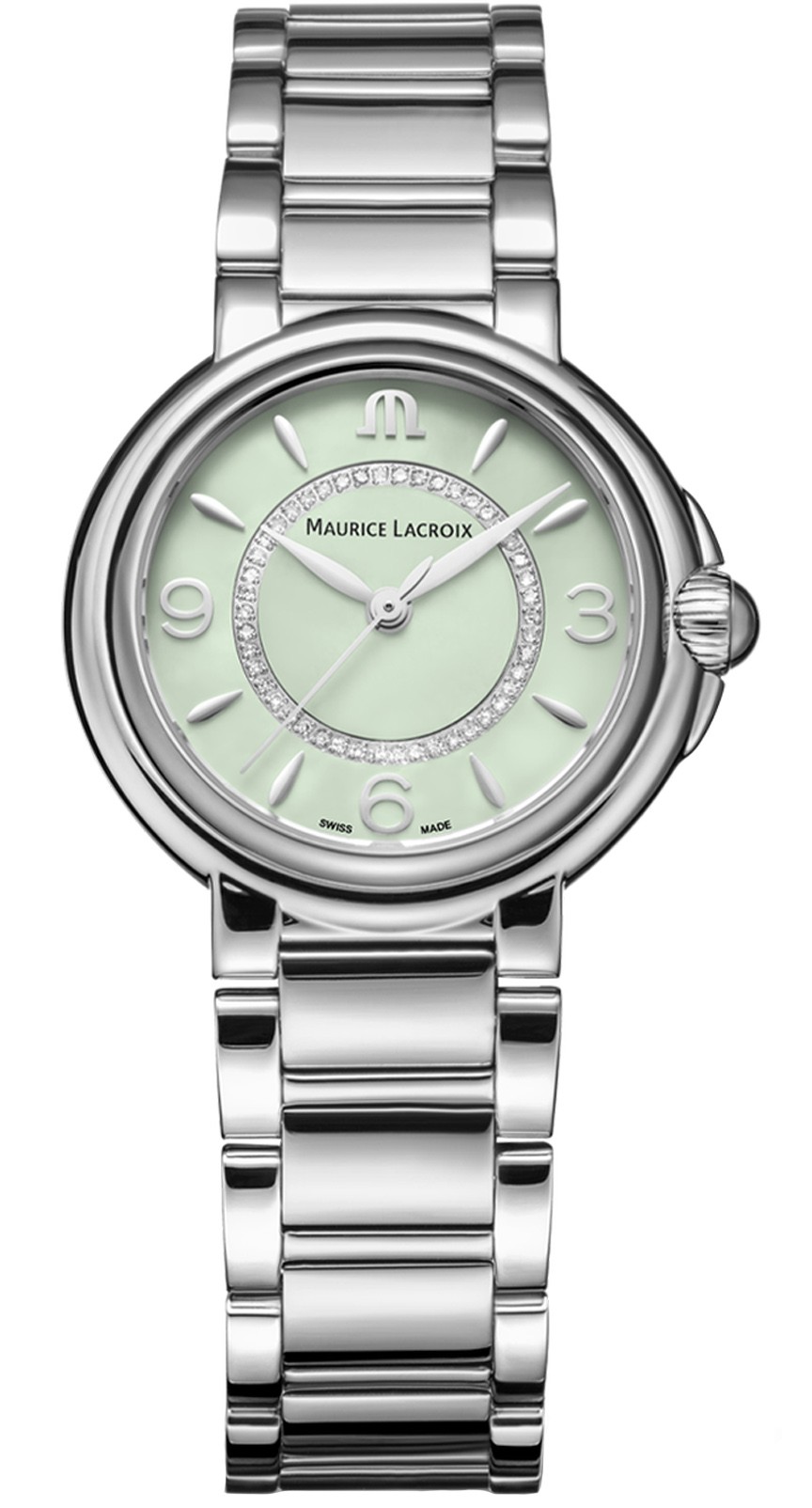 Женские часы Maurice Lacroix Fiaba FA1104-SS002-G20-1  Женские швейцарские часы, кварцевый механизм, сталь, 32 мм