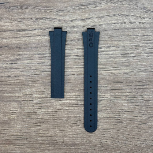 Ремешок для часов ORIS, каучук с текстильной обработкой, черный, без пряжки 