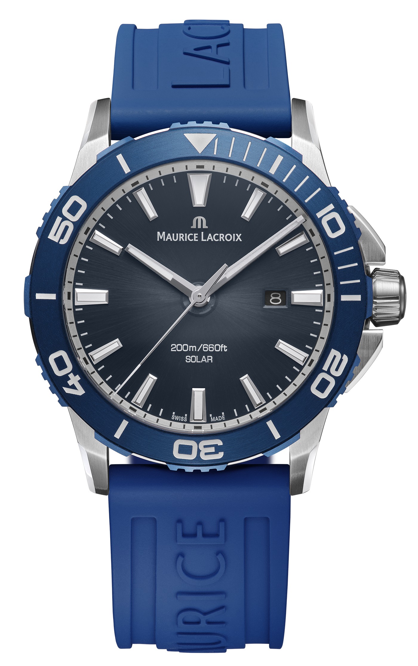 Мужские часы Maurice Lacroix Pontos S Solar PT1008-SSL40-430-4  Мужские швейцарские часы, кварцевый механизм, сталь, 42 мм