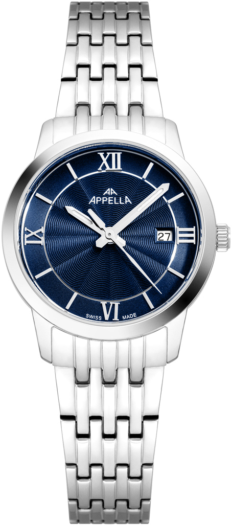 Женские часы Appella Classic Pairs L32005.5165Q Женские швейцарские часы, кварцевый механизм, сталь, 30 мм