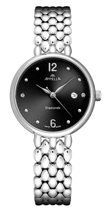 Женские часы Appella Diamond Band L50014.5176DQ  швейцарские часы, кварцевый механизм, сталь, 31 мм