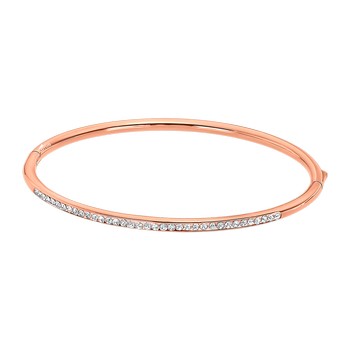 Bliss Браслет(LS2111-2/3) Женский браслет Lotus из стали с розовым покрытием и вставками из циркония 