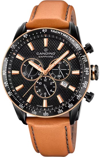 Мужские часы Candino Gents Sport C4759/1 Мужские швейцарские часы, кварцевый механизм, сталь, 45 мм