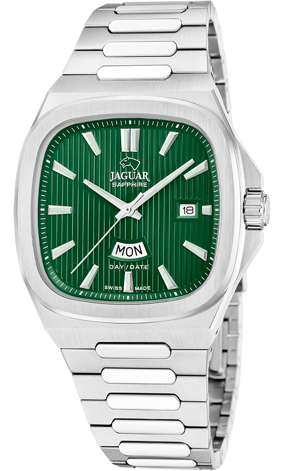 Мужские часы Jaguar ROND CARRE J1049/3  швейцарские часы, кварцевый механизм, сталь, 41*41 мм