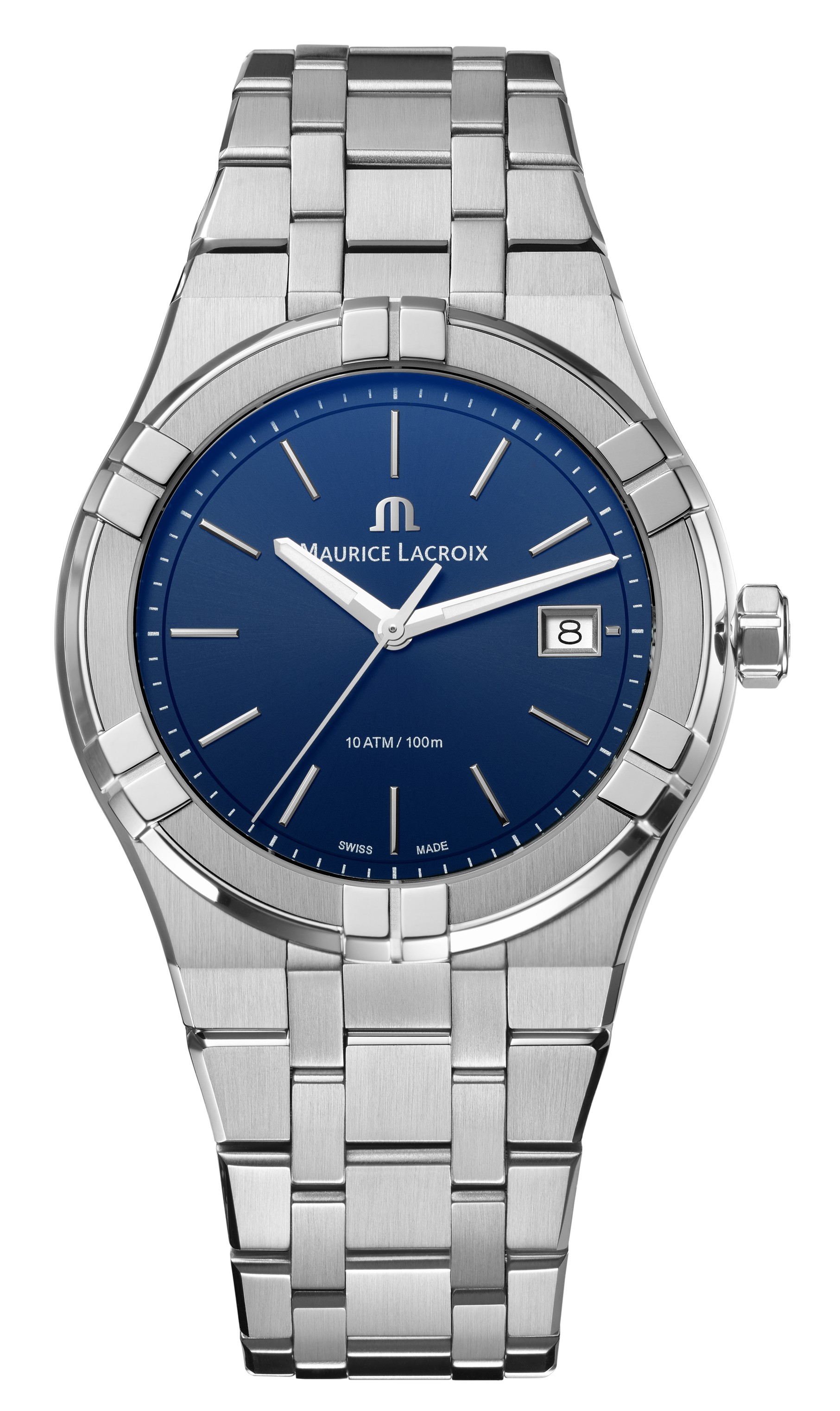 Женские часы Maurice Lacroix Aikon Quartz AI1106-SS002-430-1  Женские швейцарские часы, кварцевый механизм, сталь, 35 мм