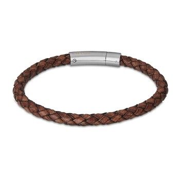 Men Basic Браслет(LS2141-2/3) Мужской браслет Lotus из стали со вставками из коричневой кожи