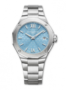 BAUME&MERCIER RIVIERA Женские швейцарские спортивные часы, стальной корпус, сапфировое стекло, циферблат лазурного цвета, стальной браслет, водозащита 50 м