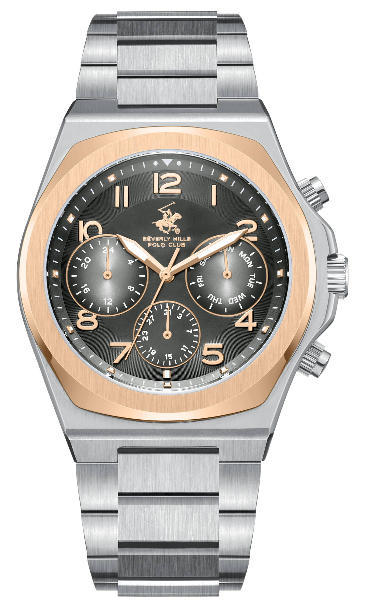 Мужские часы Beverly Hills Polo Club  BP3777X.360 Мужские часы, кварцевый механизм, сталь с покрытием, 42 мм