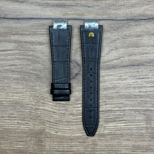 Ремешок для часов Maurice Lacroix из кожи теленка, черный, 23,8/18 для часов AI1018 Кожаные ремешки - стильные, надёжные и долговечные, способные составить достойную пару часам со стальным корпусом или часам из титана. Аксессуары из кожи не рекомендуется использовать в воде. У нас присутствуют только высококачественные материалы и оригинальный товар от производителя.