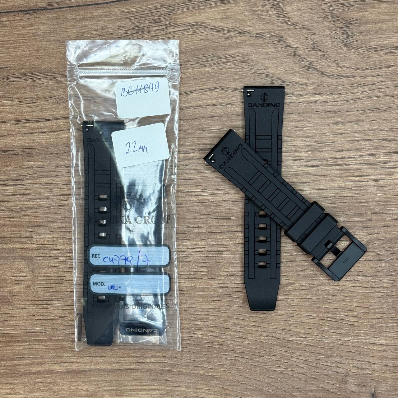 Каучуковый ремешок для часов Candino, черный, 22 мм, для С4779 
