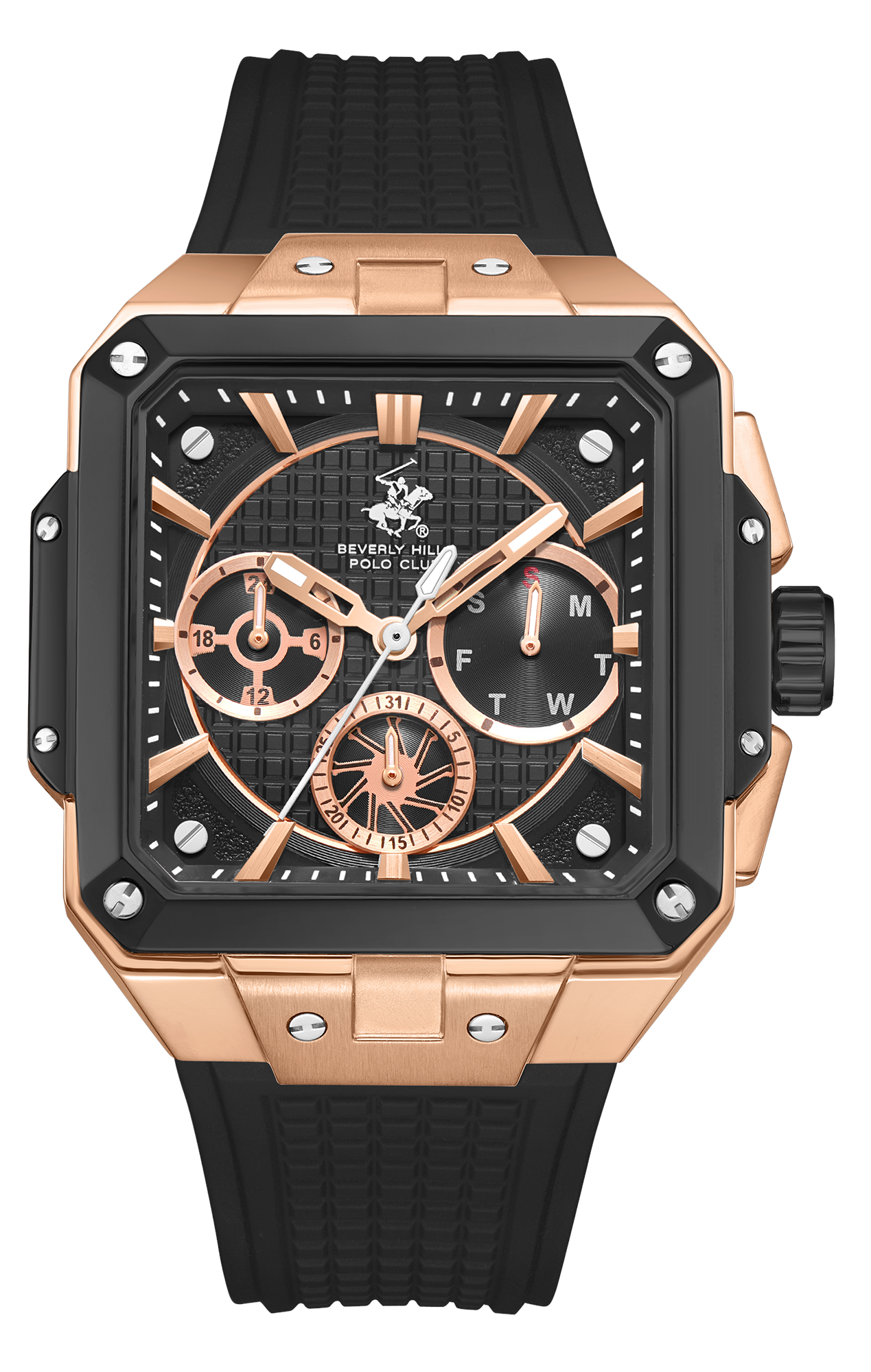 Мужские часы Beverly Hills Polo Club  BP3742X.851 Мужские часы, кварцевый механизм, сталь с покрытием, 40х40 мм