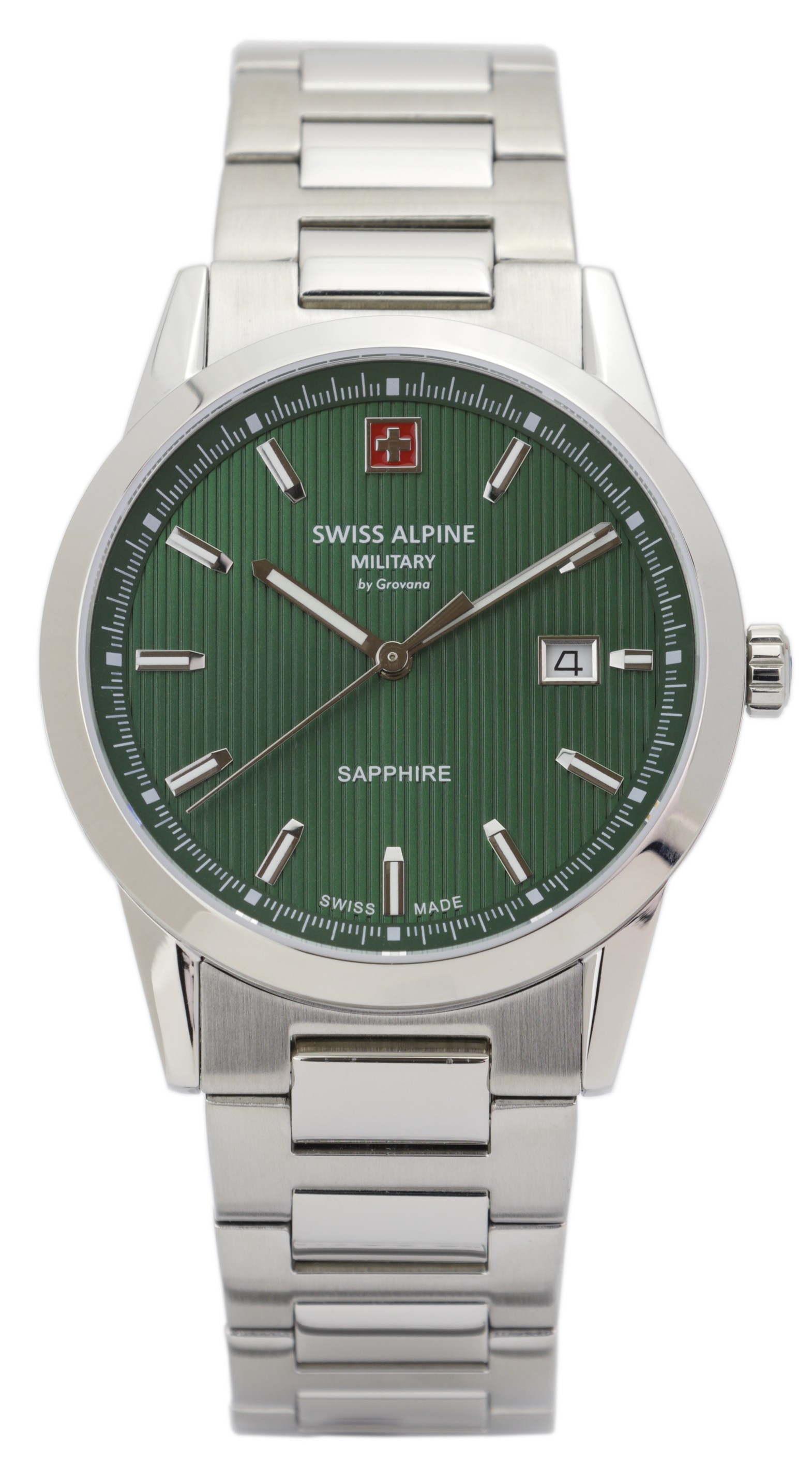 Женские часы Swiss Alpine Military Argos 7768.1134SAM Женские швейцарские часы, кварцевый механизм, сталь, 34 мм