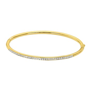 Bliss Браслет(LS2111-2/2) Женский браслет Lotus из стали с желтым покрытием и вставками из циркония 