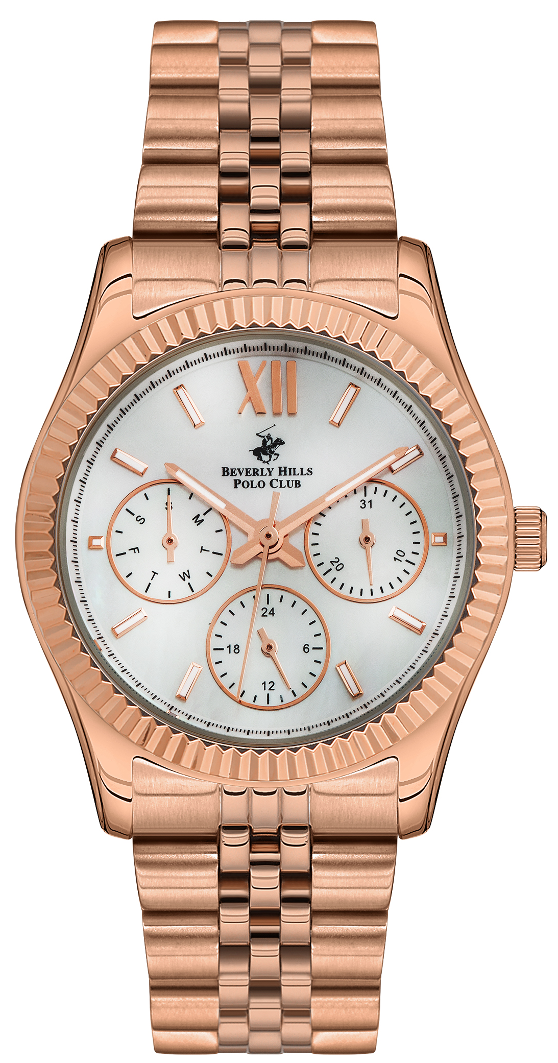Женские часы Beverly Hills Polo Club  BP3169C.420 Женские часы, кварцевый механизм, суперметалл с покрытием, 34 мм