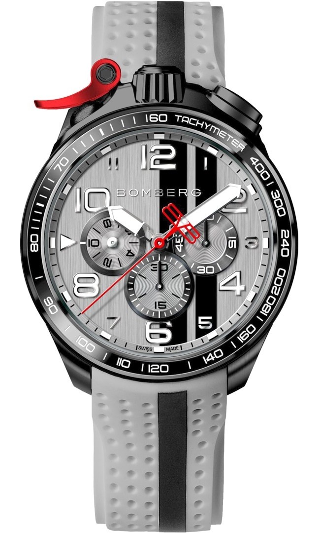 Мужские часы Bomberg Racing BS45CHPBA.059-14.12 Мужские швейцарские часы, кварцевый механизм, сталь с покрытием, 45мм