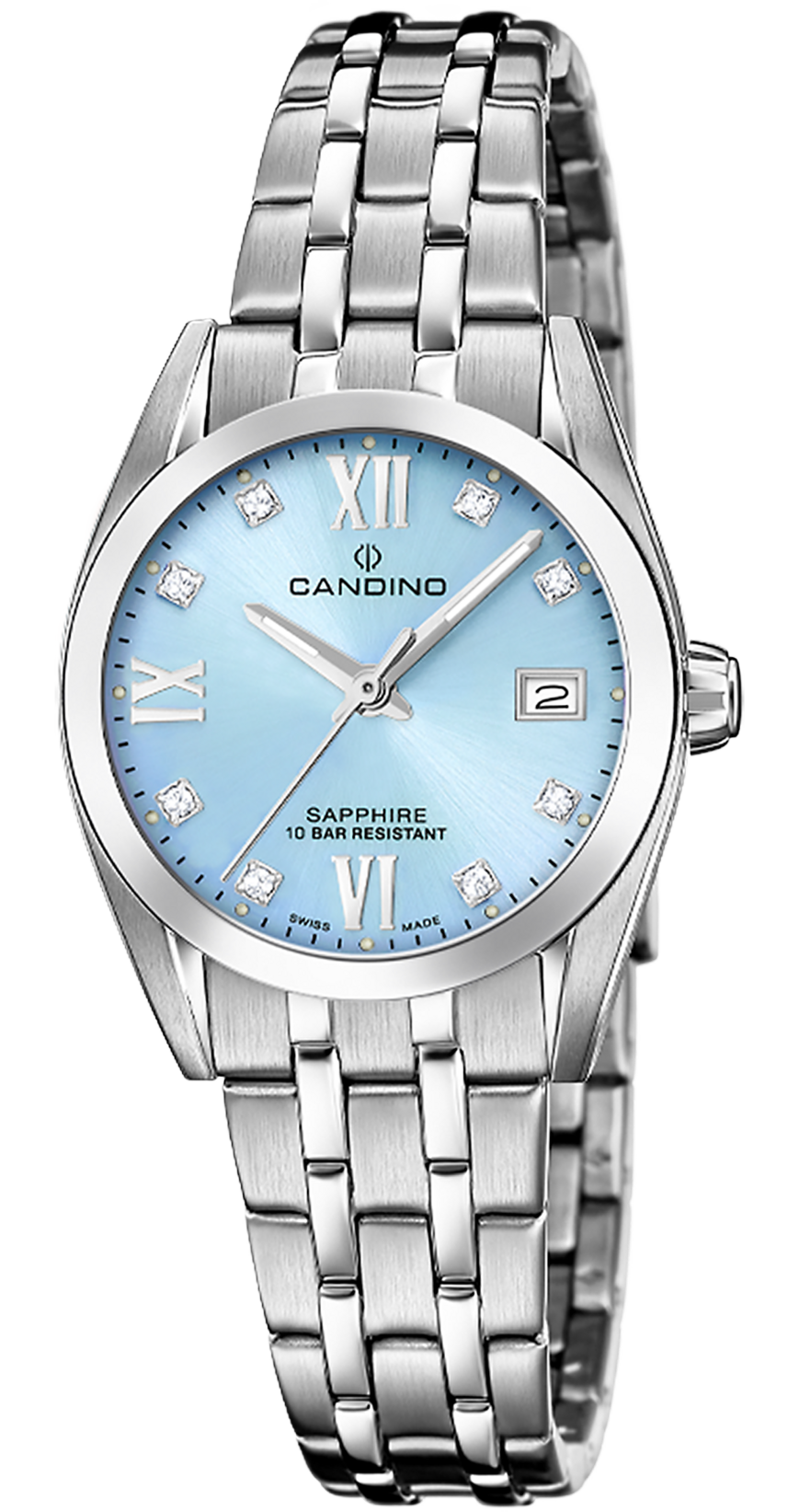 Женские часы Candino Couple Quartz Ladies C4703/F Женские швейцарские часы, кварцевый механизм, сталь, 28,5 мм