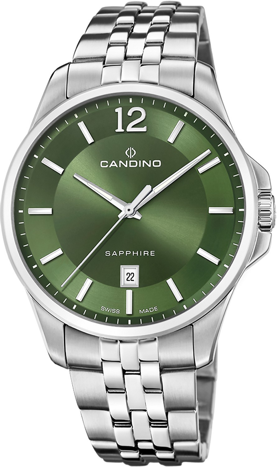 Мужские часы Candino Gents Classic C4762/3 Мужские швейцарские часы, кварцевый механизм, сталь, 42 мм
