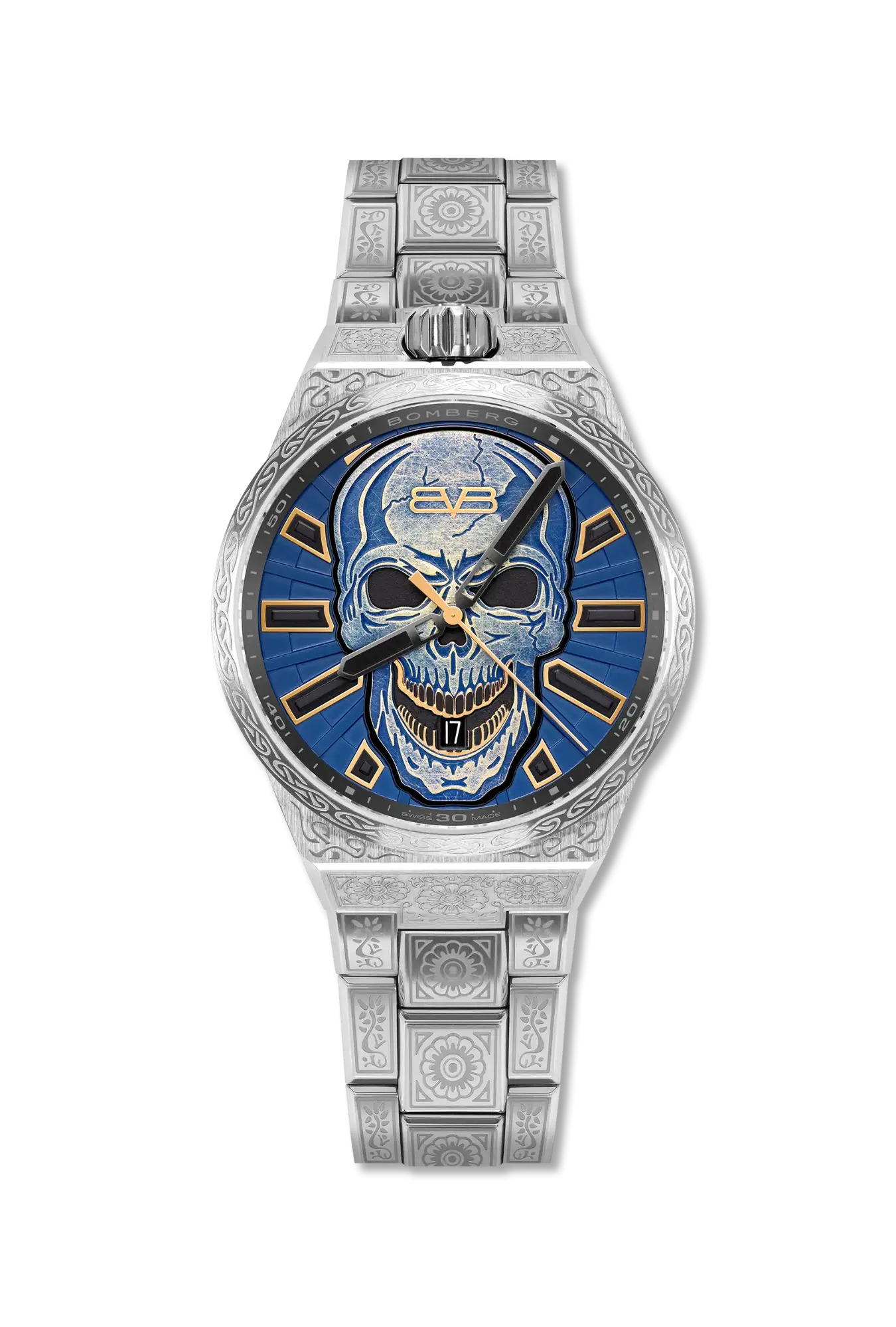 Часы BOMBERG  BF43ASS.08-5.12 Мужские швейцарские часы, автоматический механизм, сталь, 43мм