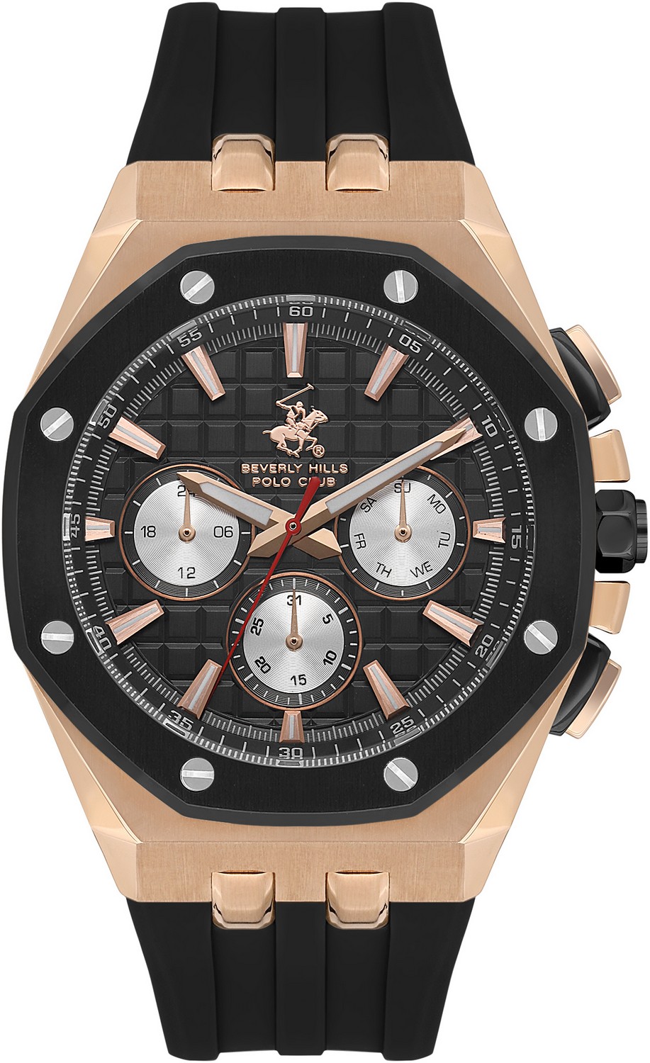 Мужские часы Beverly Hills Polo Club  BP3624X.851 Мужские часы, кварцевый механизм, сталь с покрытием, 45,5 мм