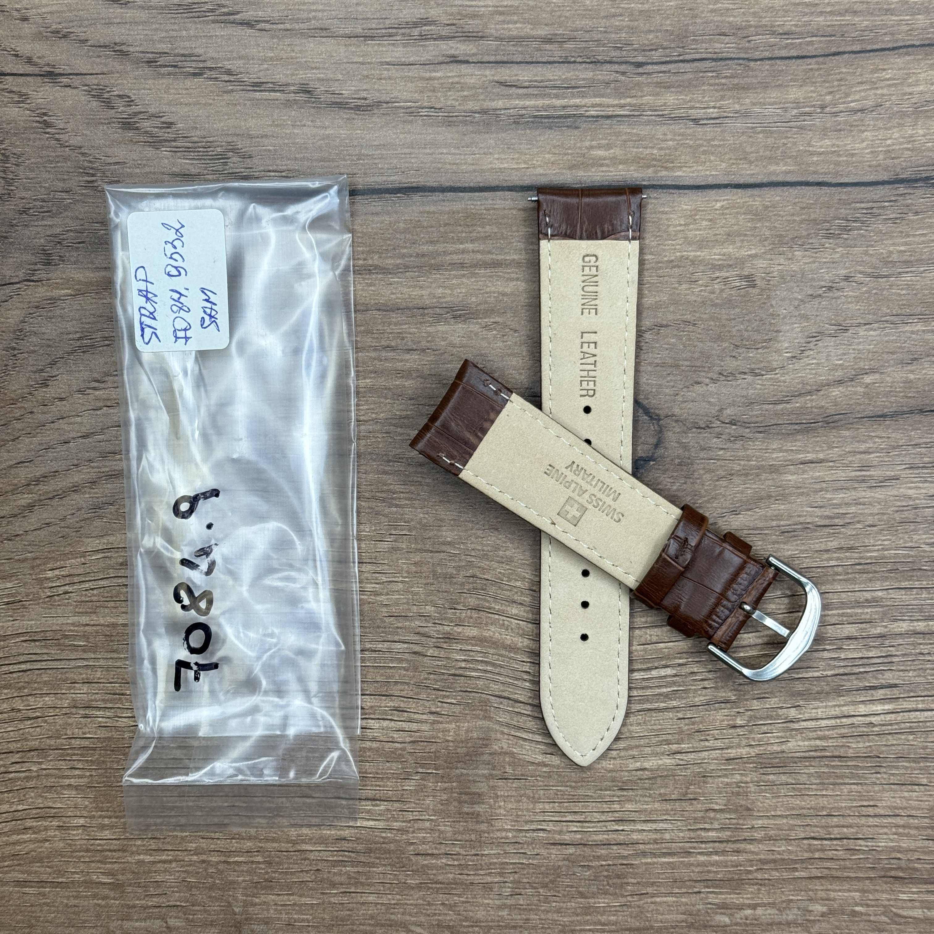 Ремешок для часов Swiss Alpine Military коричневого цвета из натуральной кожи для часов 7084.9532SAM 