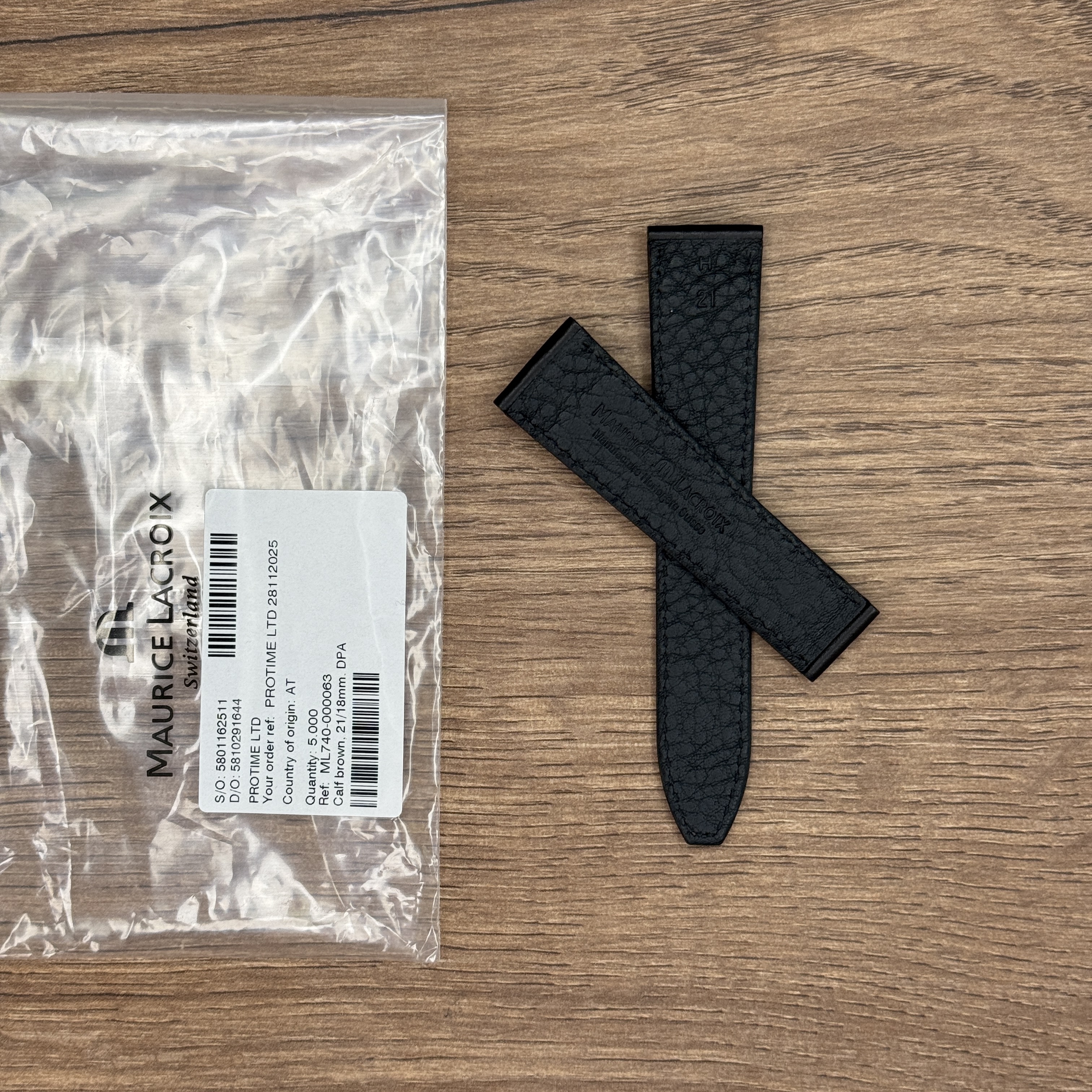 Ремешок для часов Maurice Lacroix из кожи теленка, коричневый, 21/18 мм ремешок для часов из кожи теленка коричн., 21/18мм