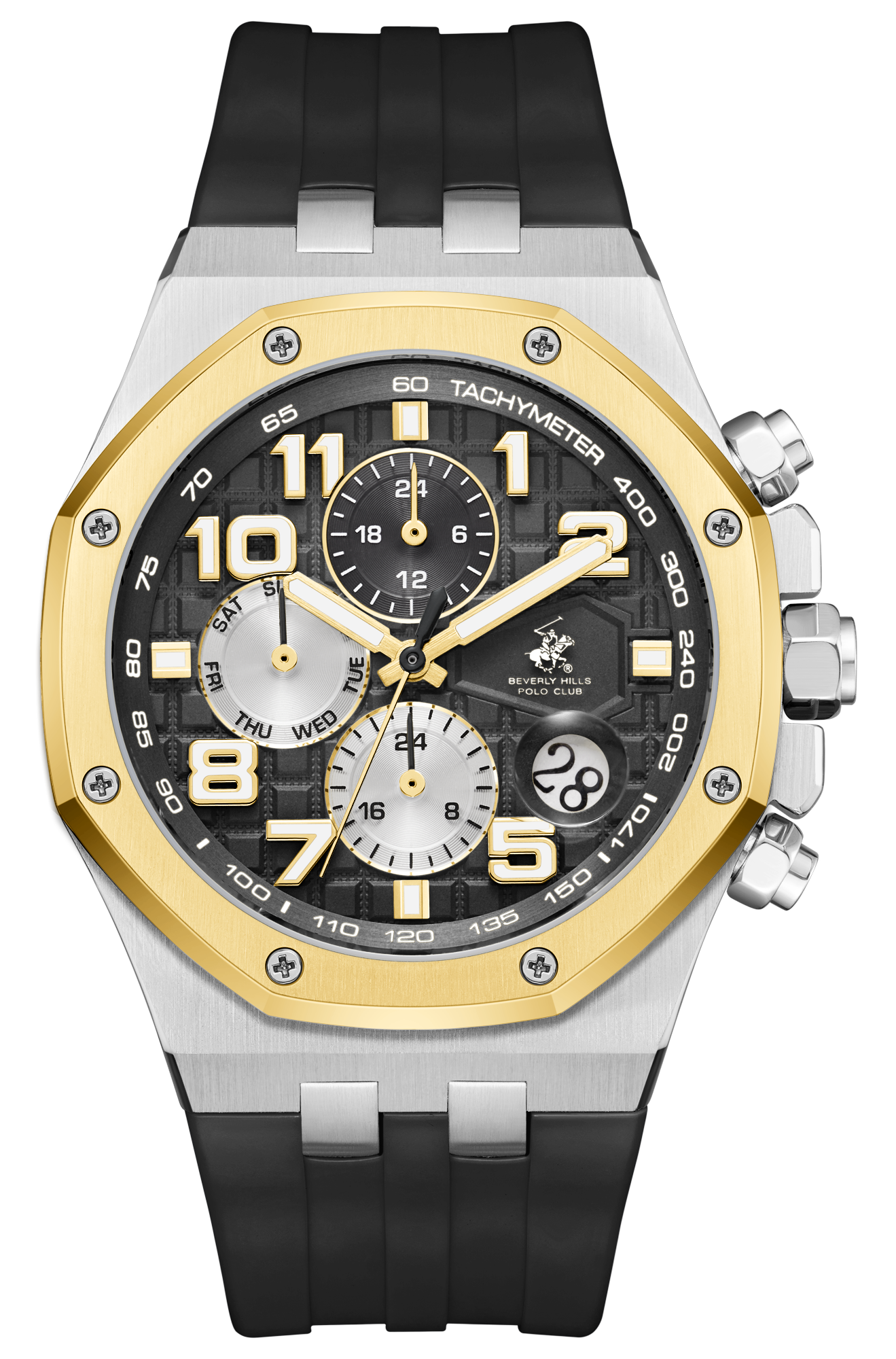 Мужские часы Beverly Hills Polo Club  BP3783X.250 Мужские часы, кварцевый механизм, сталь с покрытием, 42 мм
